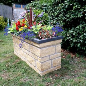 Planter Light Stone Effect